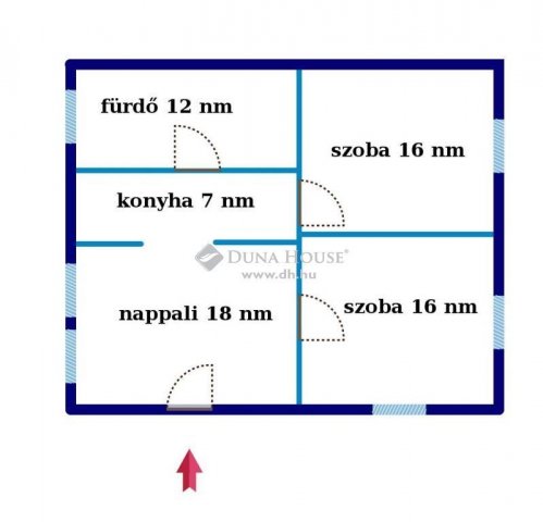 Eladó családi ház, Ercsiben 46.5 M Ft, 3 szobás