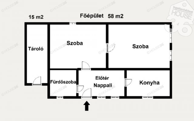 Eladó családi ház, Tiszaalpáron 12.99 M Ft, 2 szobás