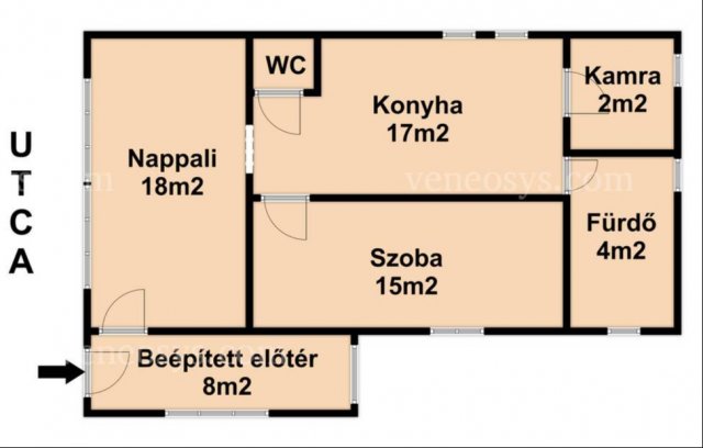 Eladó családi ház, Ráckeresztúron 31.9 M Ft, 2 szobás