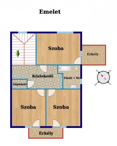 Eladó téglalakás, Balatonföldváron 78.2 M Ft, 4 szobás