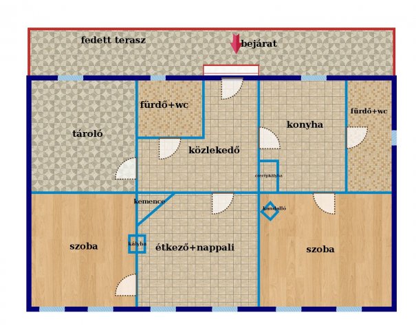 Eladó családi ház, Rádóckölkeden 49.99 M Ft, 2 szobás