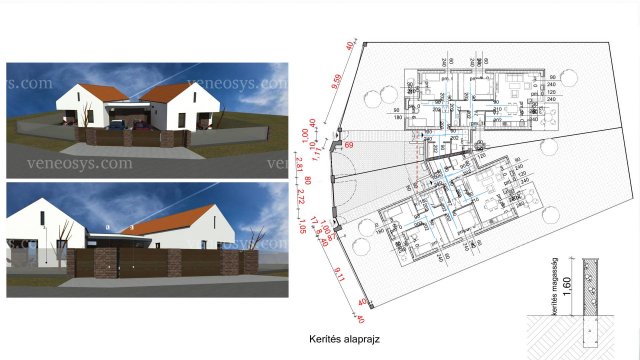 Eladó ikerház, Nagycenken 84.8 M Ft, 4 szobás