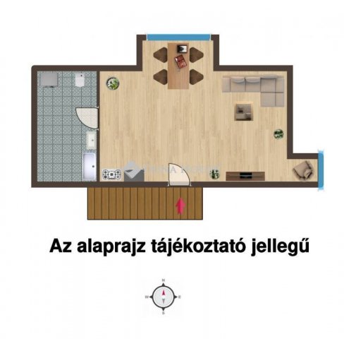 Eladó téglalakás, Siófokon 44.9 M Ft, 1 szobás