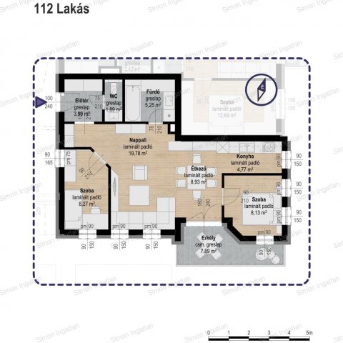 Eladó téglalakás, Kecskeméten 81.2 M Ft, 2 szobás