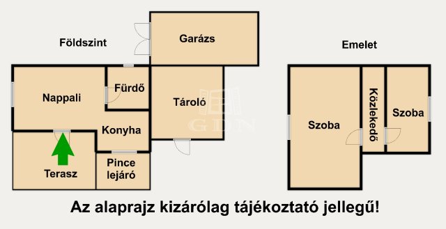 Eladó családi ház, Turán 16.5 M Ft, 2 szobás