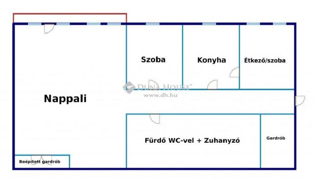 Eladó téglalakás, Vácon 39.5 M Ft, 2 szobás