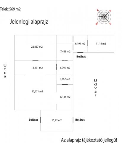 Eladó családi ház, Vácon 49.9 M Ft, 3 szobás