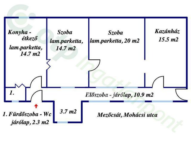 Eladó családi ház, Mezőcsáton 17 M Ft, 2 szobás