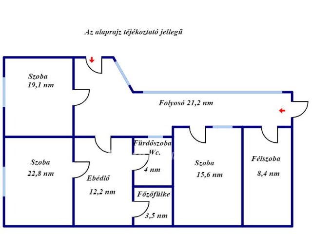 Eladó családi ház, Kenderesen 12.5 M Ft, 3+1 szobás
