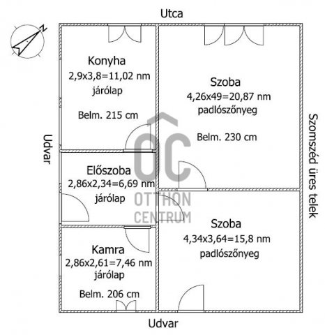 Eladó családi ház, Makón 4.5 M Ft, 2 szobás