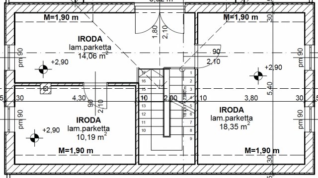 Kiadó iroda, Miskolcon, Bogáncs utcában 250 E Ft / hó, 4 szobás