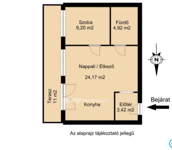 Eladó téglalakás, Mosonmagyaróváron 44.9 M Ft, 1+1 szobás