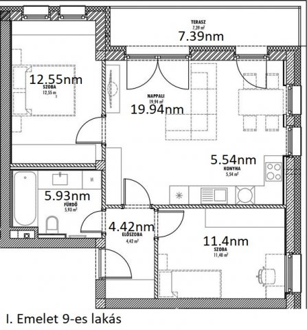 Eladó téglalakás, Érden 78.9 M Ft, 3 szobás