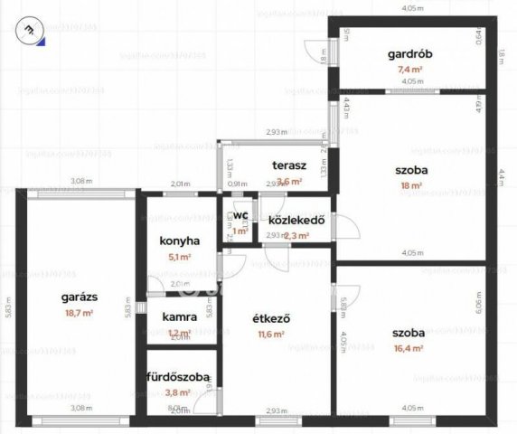 Eladó családi ház, Debrecenben 75 M Ft, 2 szobás