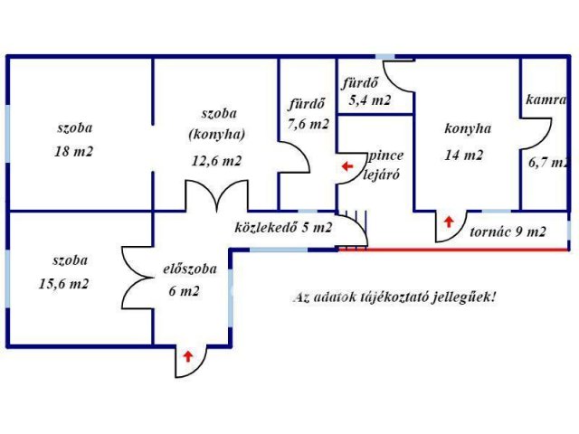 Eladó családi ház, Halmajugrán 18 M Ft, 3 szobás