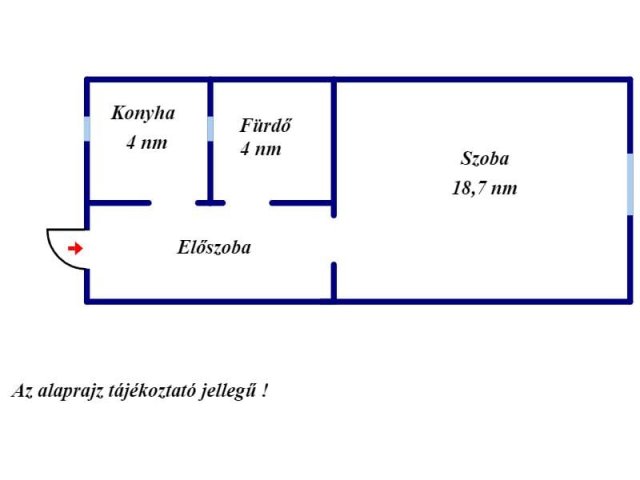 Eladó téglalakás, Miskolcon 41 M Ft, 1 szobás