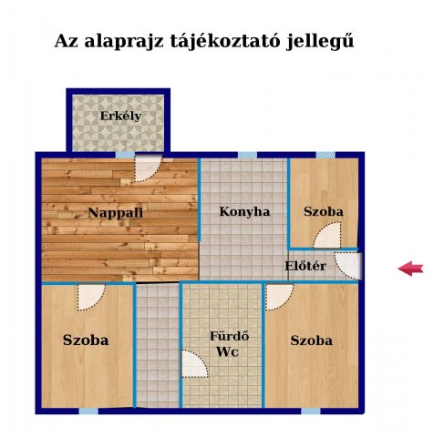 Eladó panellakás, Veszprémben 47.9 M Ft, 4 szobás