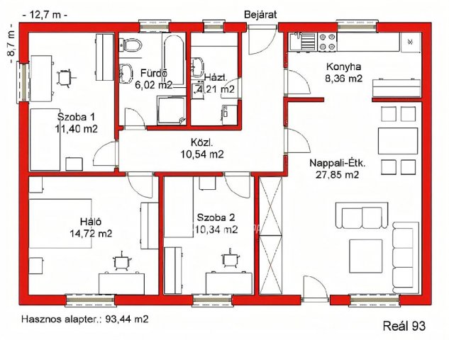 Eladó családi ház, Kapuváron 72 M Ft, 3 szobás