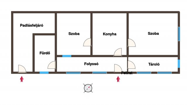 Eladó családi ház, Alapon 12.5 M Ft, 2 szobás