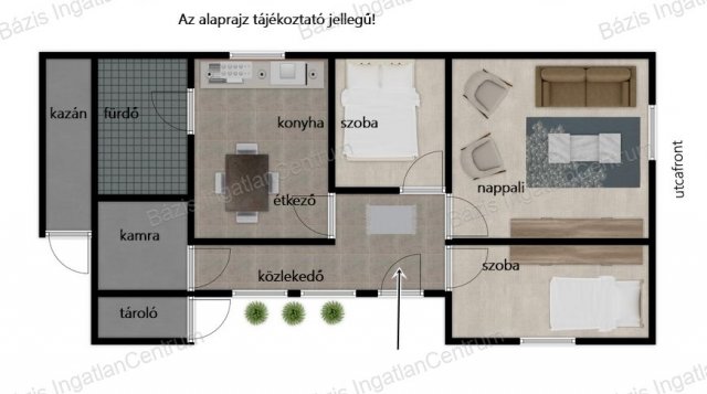 Eladó családi ház, Dunafalván 6.9 M Ft, 1+2 szobás