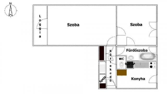Kiadó téglalakás, albérlet, Egerben 130 E Ft / hó, 2 szobás
