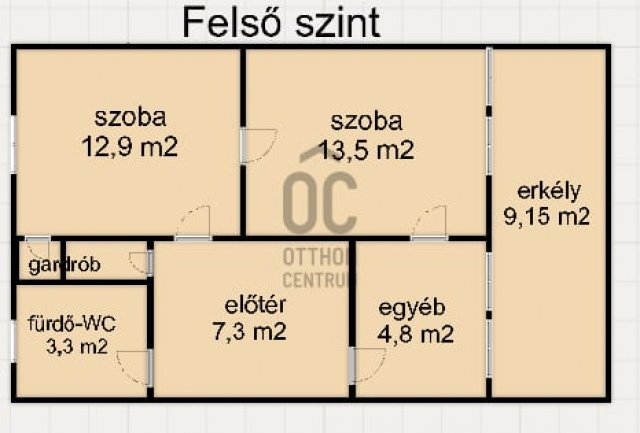 Eladó téglalakás, Zalaegerszegen 44.9 M Ft, 3 szobás