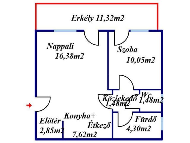 Eladó panellakás, Kecskeméten 49 M Ft, 1 szobás