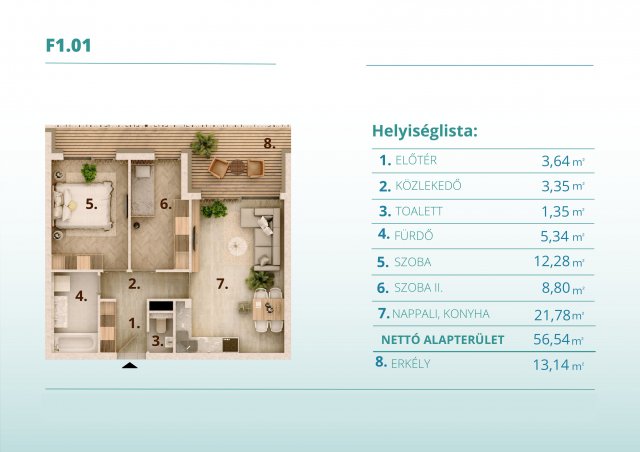 Eladó téglalakás, Balatonalmádiban 74.9 M Ft, 3 szobás