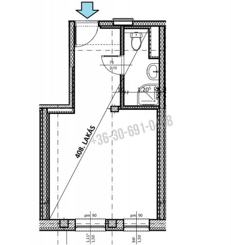 Eladó téglalakás, Budapesten, IX. kerületben 41.7 M Ft, 1 szobás