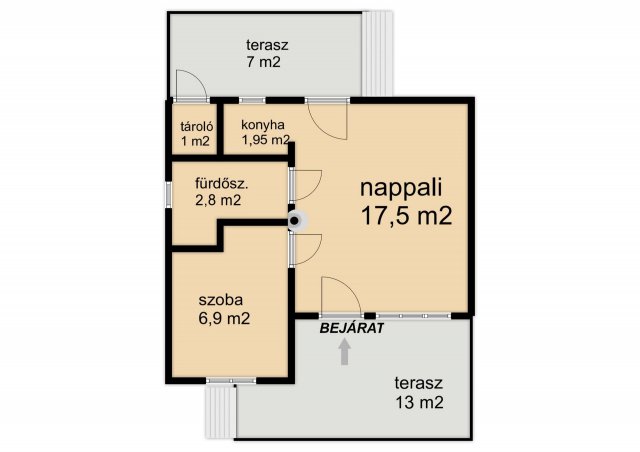 Eladó nyaraló, Alsóörsön 65 M Ft, 2 szobás