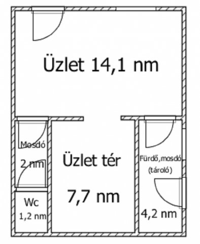 Eladó üzlethelyiség, Devecseren, Deák téren 7.9 M Ft, 2 szobás