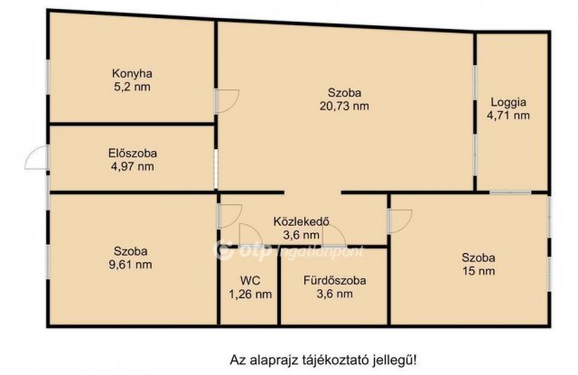 Eladó téglalakás, Debrecenben 68 M Ft, 3 szobás