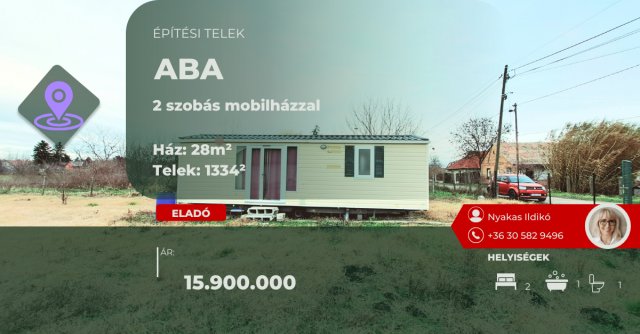 Eladó családi ház, Abában 15.9 M Ft, 2 szobás