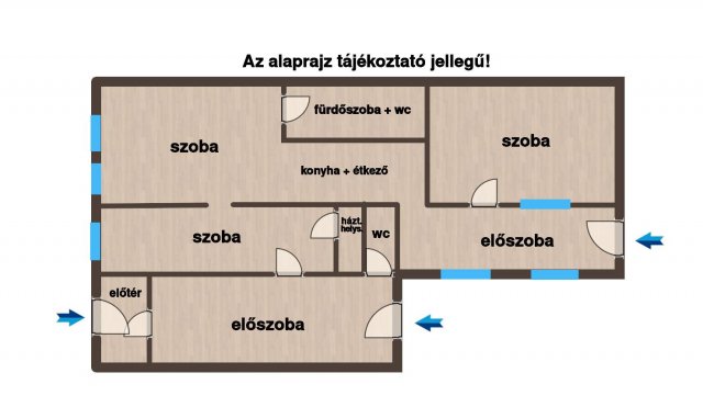 Eladó téglalakás, Győrött 44.5 M Ft, 3 szobás