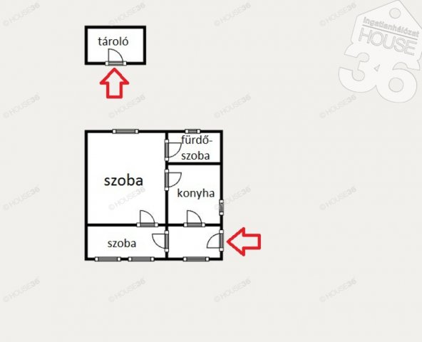 Eladó családi ház, Kecskeméten 21.5 M Ft, 2 szobás