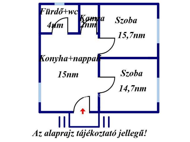 Eladó családi ház, Ecsegen 15 M Ft, 2 szobás