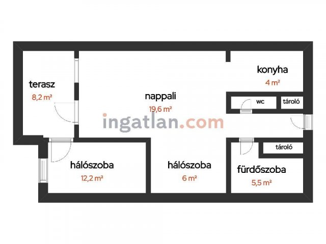 Eladó téglalakás, Budapesten, IX. kerületben 79 M Ft, 2+1 szobás