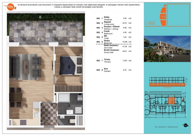 Eladó téglalakás, Balatonlelleén 59.99 M Ft, 2 szobás
