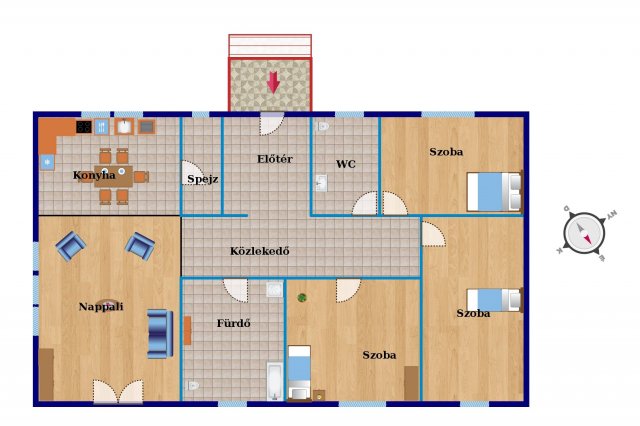 Eladó családi ház, Kecskeméten 62.5 M Ft, 4 szobás