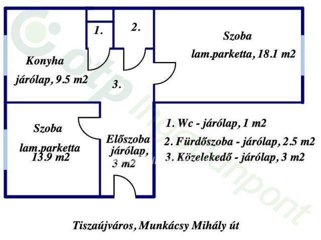 Eladó panellakás, Tiszaújvárosban 28.9 M Ft, 2 szobás