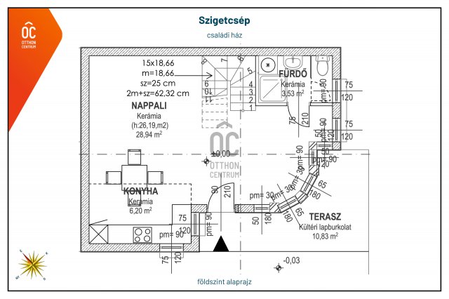 Eladó családi ház, Szigetcsépen 84.9 M Ft, 3 szobás