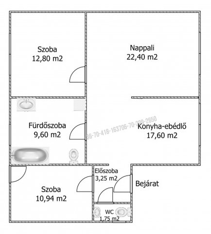 Eladó családi ház, Áporkán 65.9 M Ft, 3 szobás