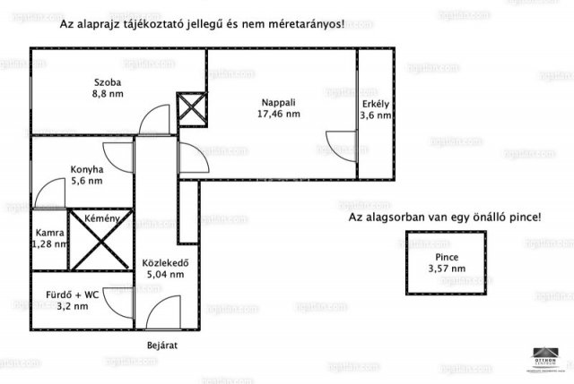 Eladó téglalakás, Százhalombattán 48 M Ft, 2 szobás