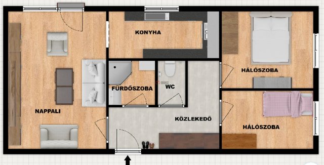 Eladó panellakás, Székesfehérvárott 52.5 M Ft, 3 szobás