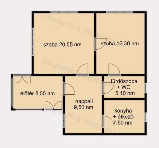 Eladó családi ház, Jászdózsán 13.5 M Ft, 3 szobás