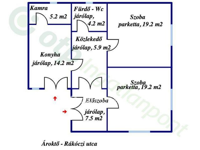 Eladó családi ház, Ároktőn 12.9 M Ft, 2 szobás