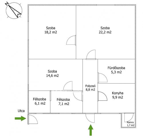 Eladó családi ház, Csongrádon 12.9 M Ft, 3+2 szobás