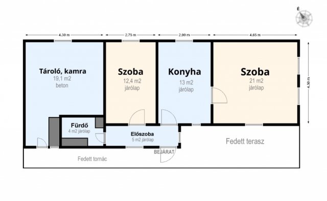 Eladó családi ház, Sárazsadányon 12.9 M Ft, 2 szobás