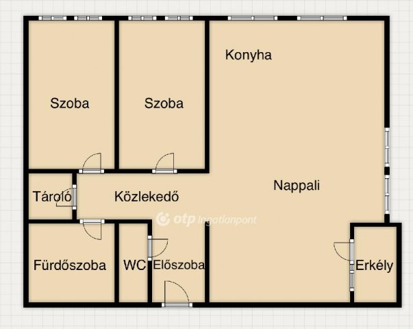 Eladó téglalakás, Miskolcon 69.9 M Ft, 3 szobás