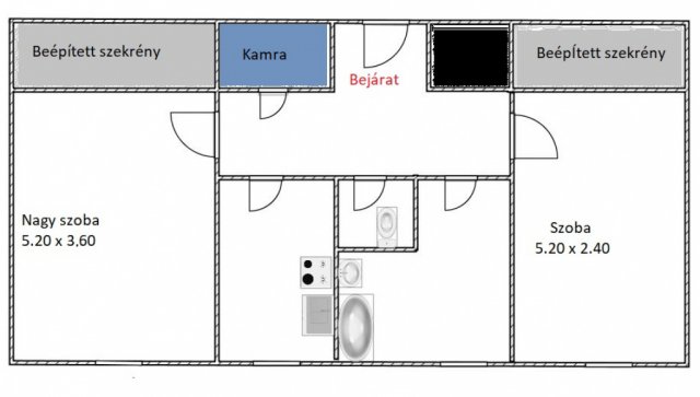 Eladó téglalakás, Budapesten, X. kerületben 44 M Ft, 2 szobás